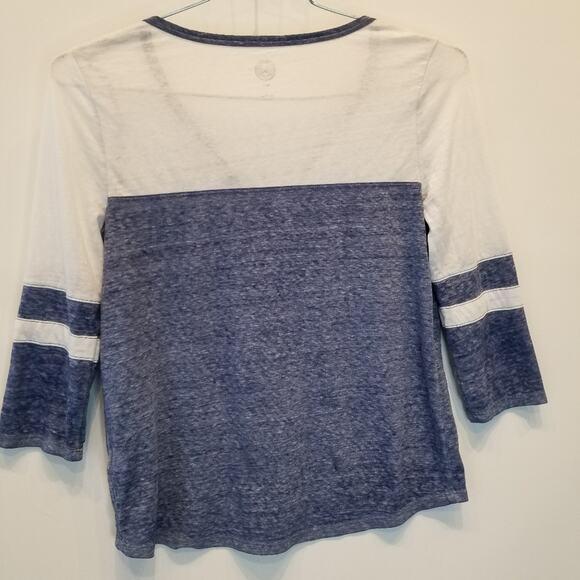 So! Blue White Girls Henley T-Shirt Small New Cotton polyester Boys Shirt Size S - Picture 9 of 10